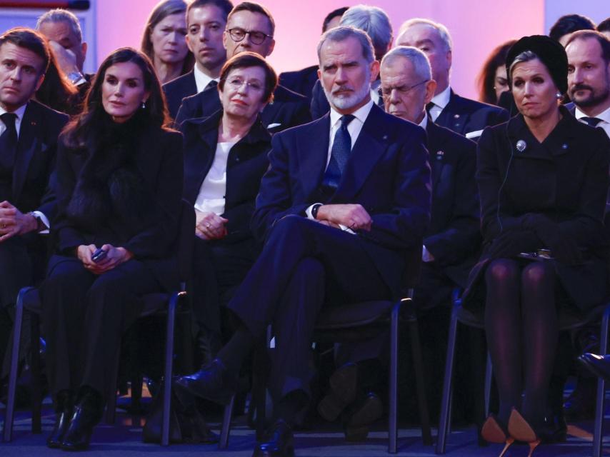 Emmanuel Macron, la reina Letizia, el rey Felipe VI y la reina Máxima de los Países Bajos.