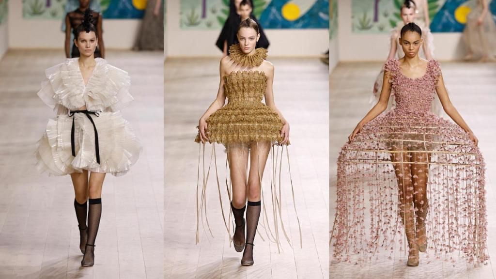 Siluetas del desfile de Alta Costura de Dior.