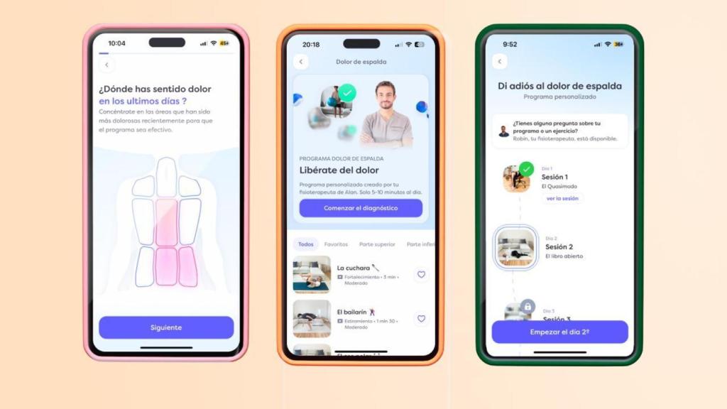 La interfaz de Alan Back Pain.