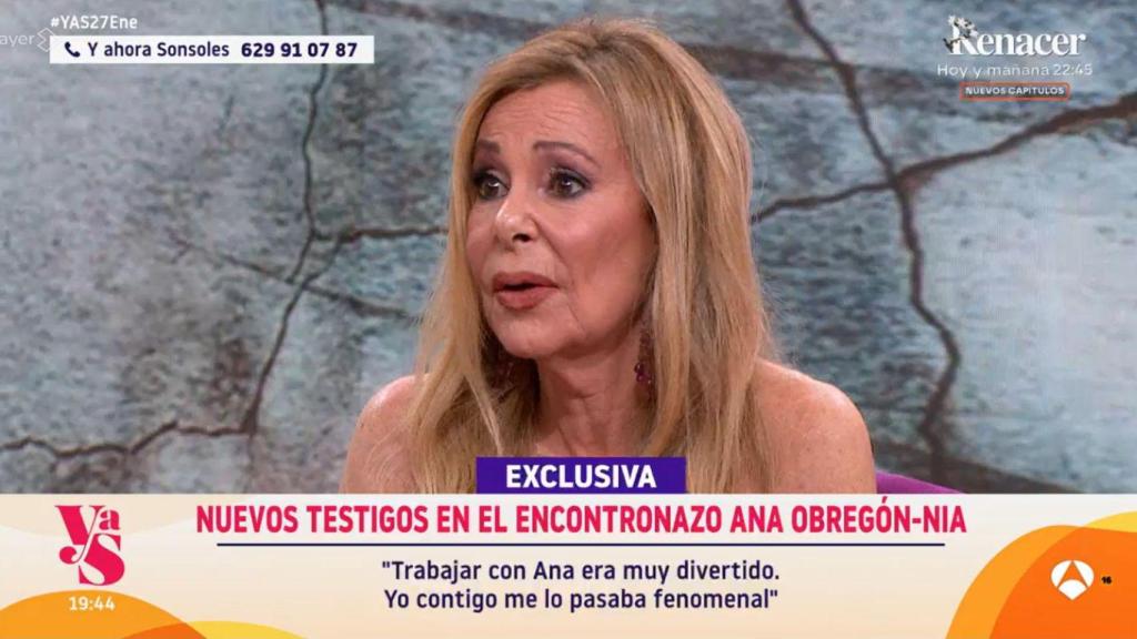 Ana Obregón durante el programa.