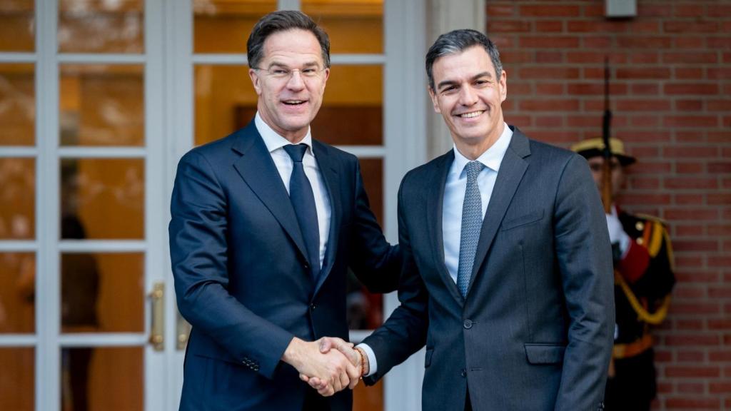 Mark Rutte y Pedro Sánchez en la Moncloa.