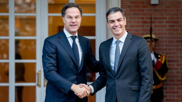 Mark Rutte y Pedro Sánchez en la Moncloa.