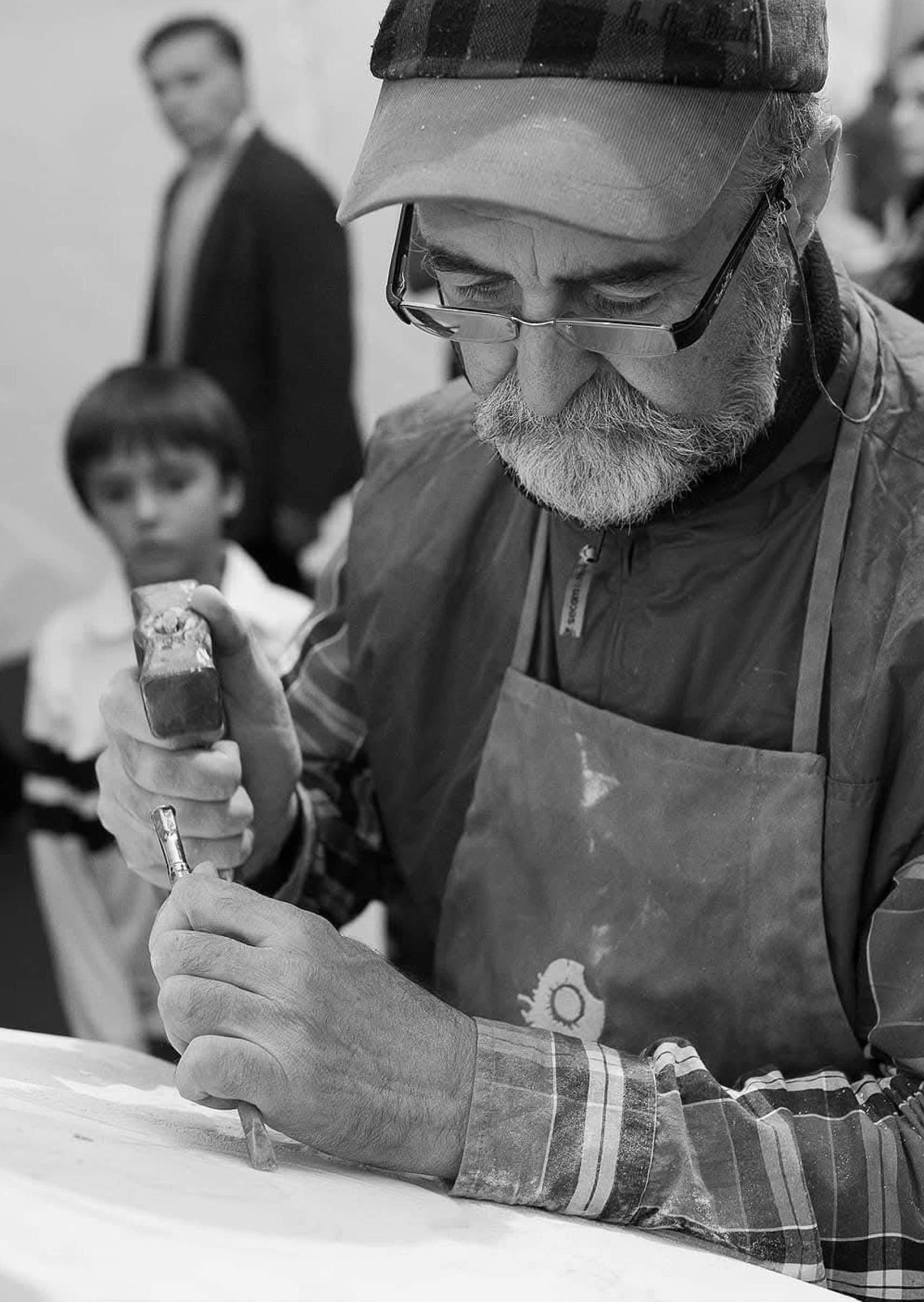 Pablo Costilludo, en su taller.