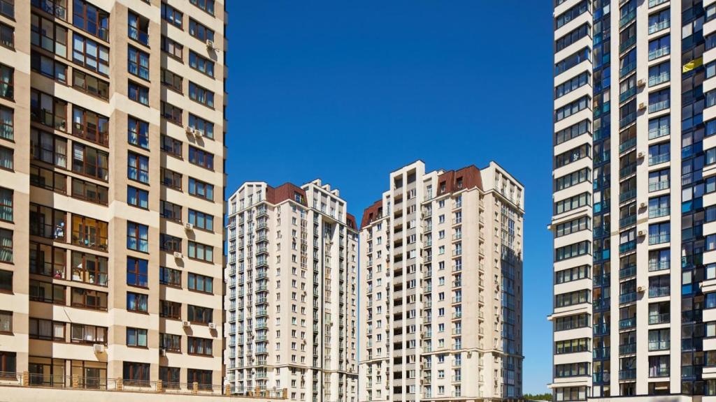 Imagen de archivo de diferentes bloques de edificios