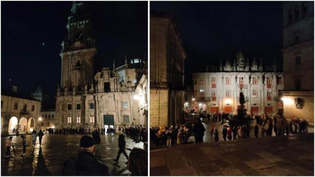Colas para acceder a la Catedral de Santiago el pasado sábado.