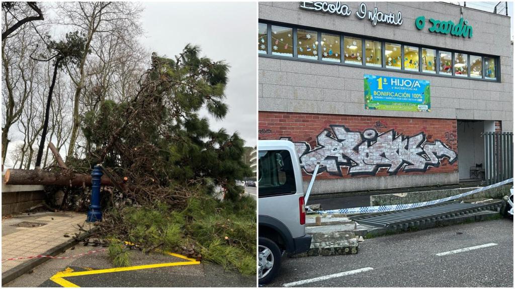 Incidencias de la borrasca Herminia.