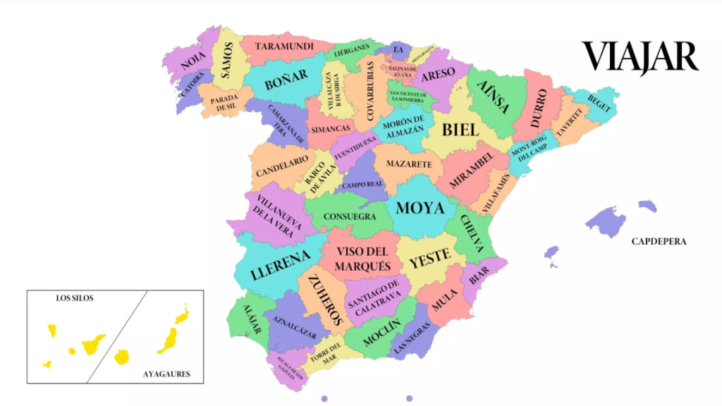 Un mapa que recorre pueblos no tan famosos que deberías conocer.