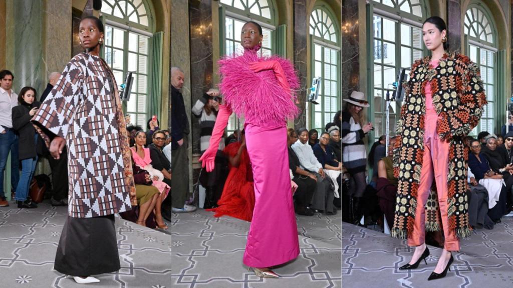 Siluetas del desfile de Alta Costura de Imane Ayissi.
