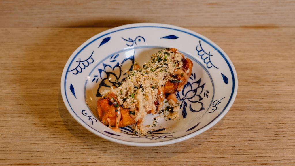 La porra china rellena de gambas de Biáng Biáng Bar.