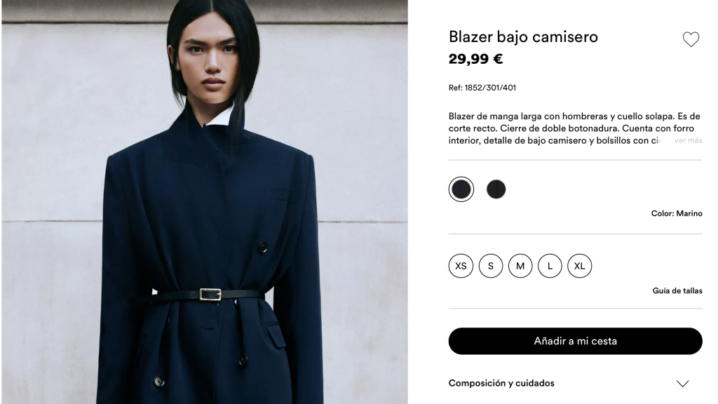 Blazer bajo camisero.