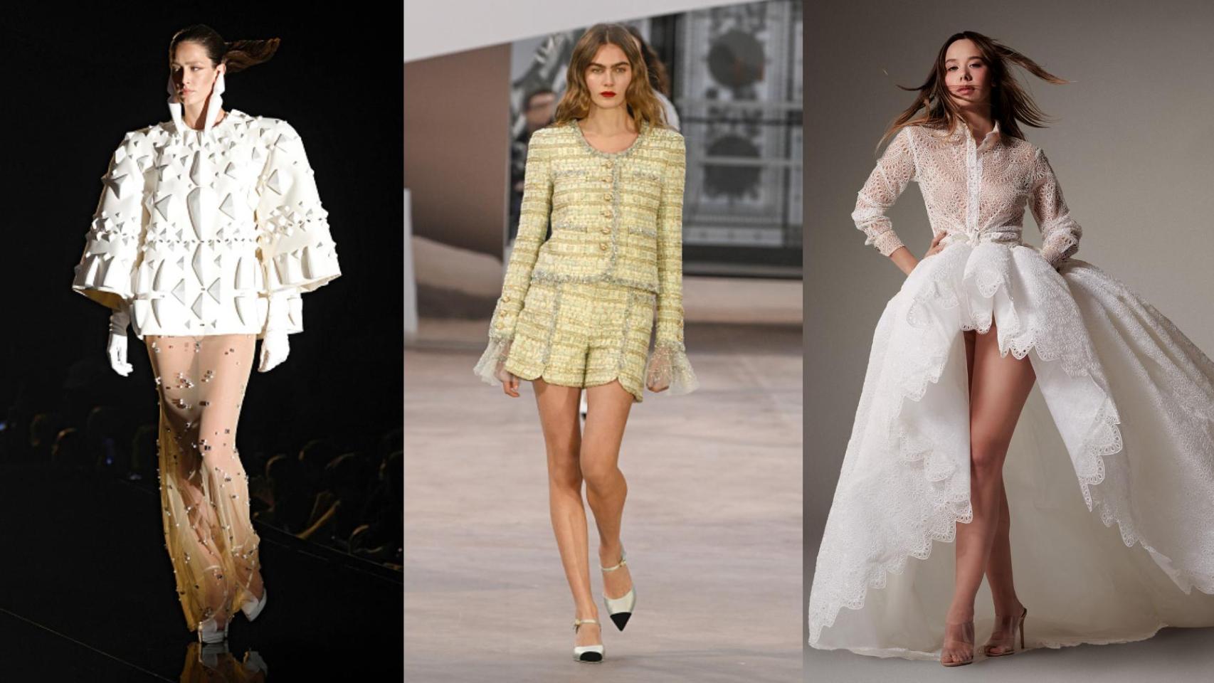 Siluetas de los desfiles de Stéphane Rolland, Chanel y Alexis Mabille,