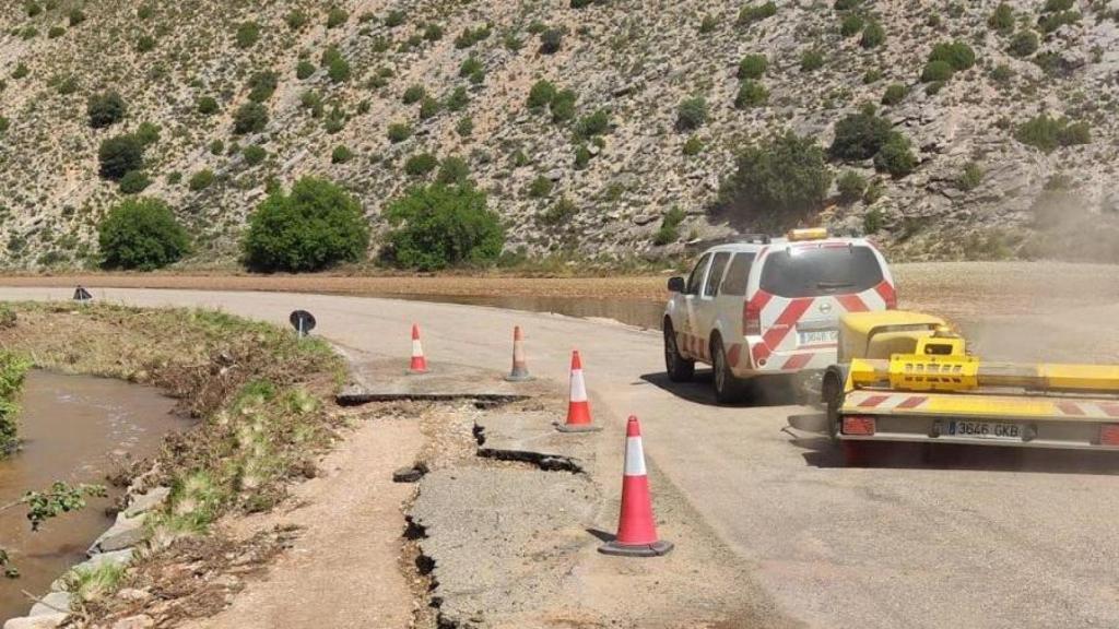 La dana afectó a multitud de carreteras de todo Aragón.