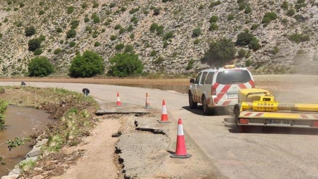 La dana afectó a multitud de carreteras de todo Aragón.