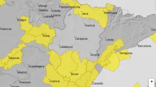 Borrasca Herminia en Aragón:  la AEMET emite aviso amarillo por nevadas en Huesca y Teruel con bajada de las temperaturas