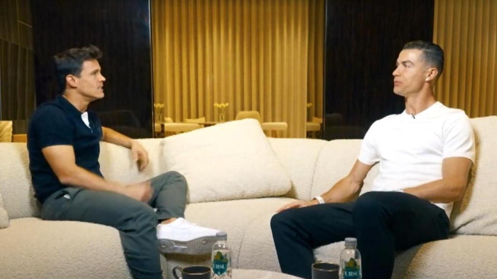 Imagen de la entrevista de Edu Aguirre a Cristiano Ronaldo, que verá la luz el próximo lunes en laSexta.