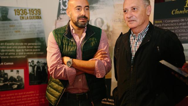 El secretario de Organización de UGT CyL, Óscar Lobo, y el secretario general, Faustino Temprano, en una imagen de archivo