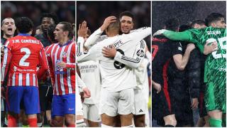 Jugadores de Atlético, Real Madrid y Barcelona en la Champions League