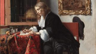 'Hombre escribiendo una carta', de Gabriël Metsu (1665). Foto: National Gallery of Ireland