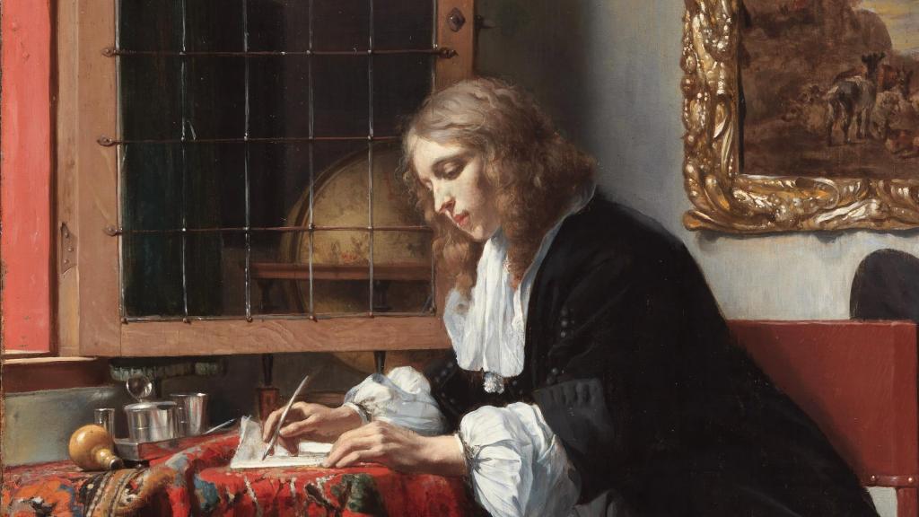 'Hombre escribiendo una carta', de Gabriël Metsu (1665). Foto: National Gallery of Ireland