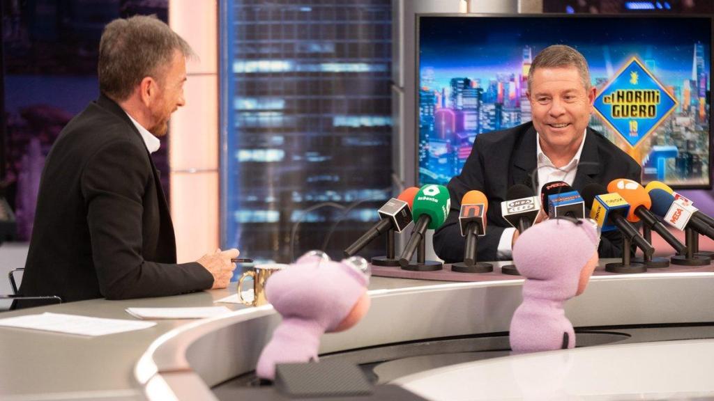 Emiliano García-Page, entrevistado este lunes por Pablo Motos en El Hormiguero.
