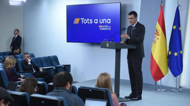 El presidente del Gobierno, Pedro Sánchez, este martes tras el Consejo de Ministros.