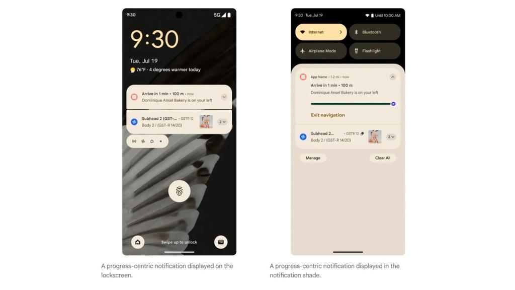 Las notificaciones 'Live Updates' de Android 16