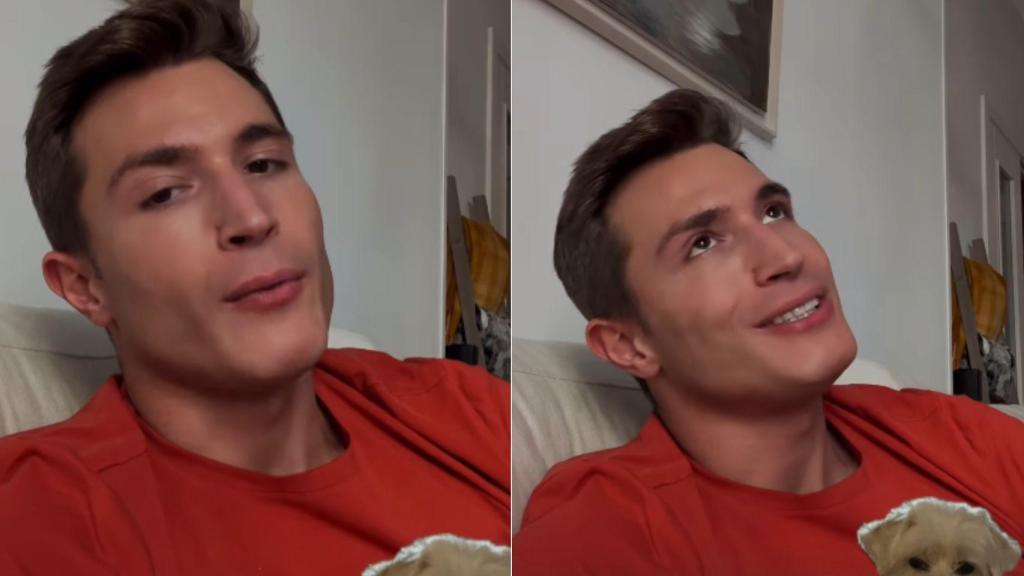 Hugo Fuertes, en dos momentos de sus 'stories' de Instagram.