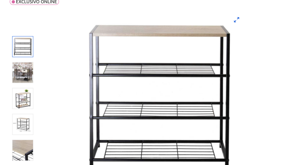 Zapatero 4 niveles en acero.