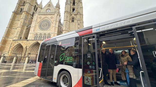 Imagen de un nuevo autobús urbano cero emisiones de León