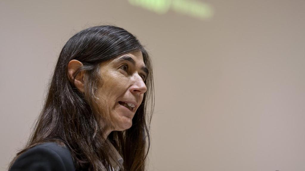 María Blasco durante la comparecencia en el CNIO el 28 de enero.
