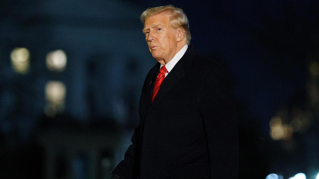 El presidente de Estados Unidos, Donald Trump, en el jardín sur de la Casa Blanca.