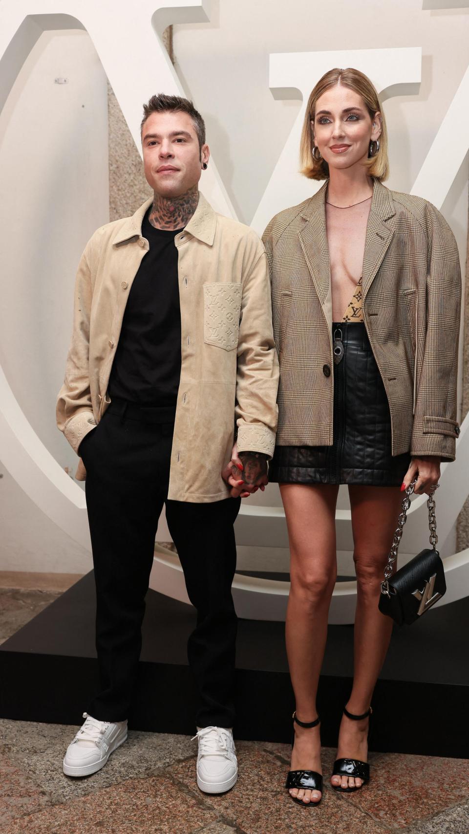 Fedez y Chiara Ferragni en un acto en Milán en 2023.