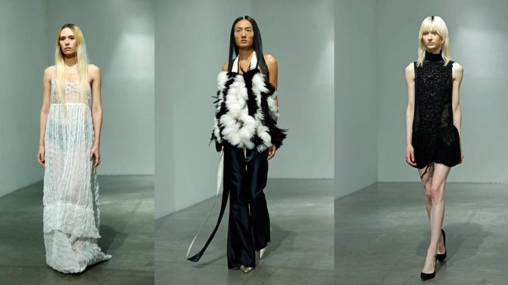 Siluetas del desfile Alta Costura de Aelis.