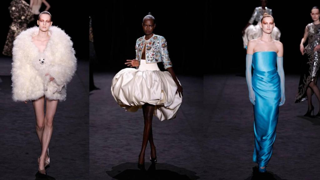 Siluetas del desfile Alta Costura de Ashi Studio.