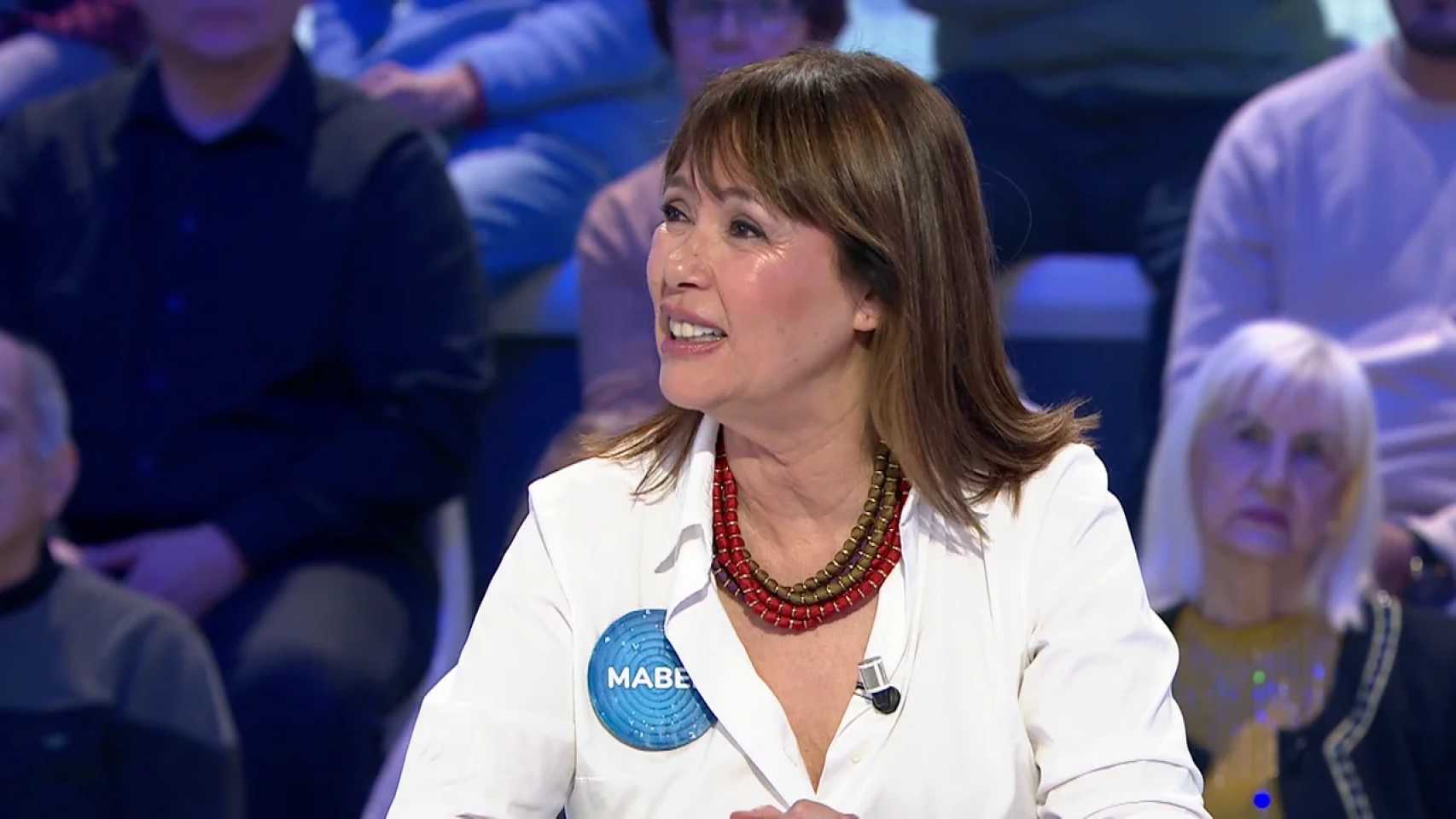 La directora, actriz y modelo toledana Mabel Lozano en Pasapalabra.