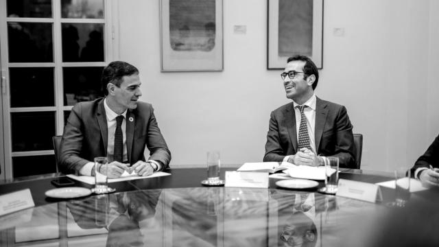 El presidente del gobierno, Pedro Sánchez y el ministro de Economía, Carlos Cuerpo