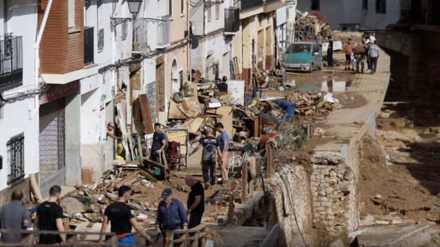 La localidad de Chiva arrasada tras la dana. Efe / Kai Försterling