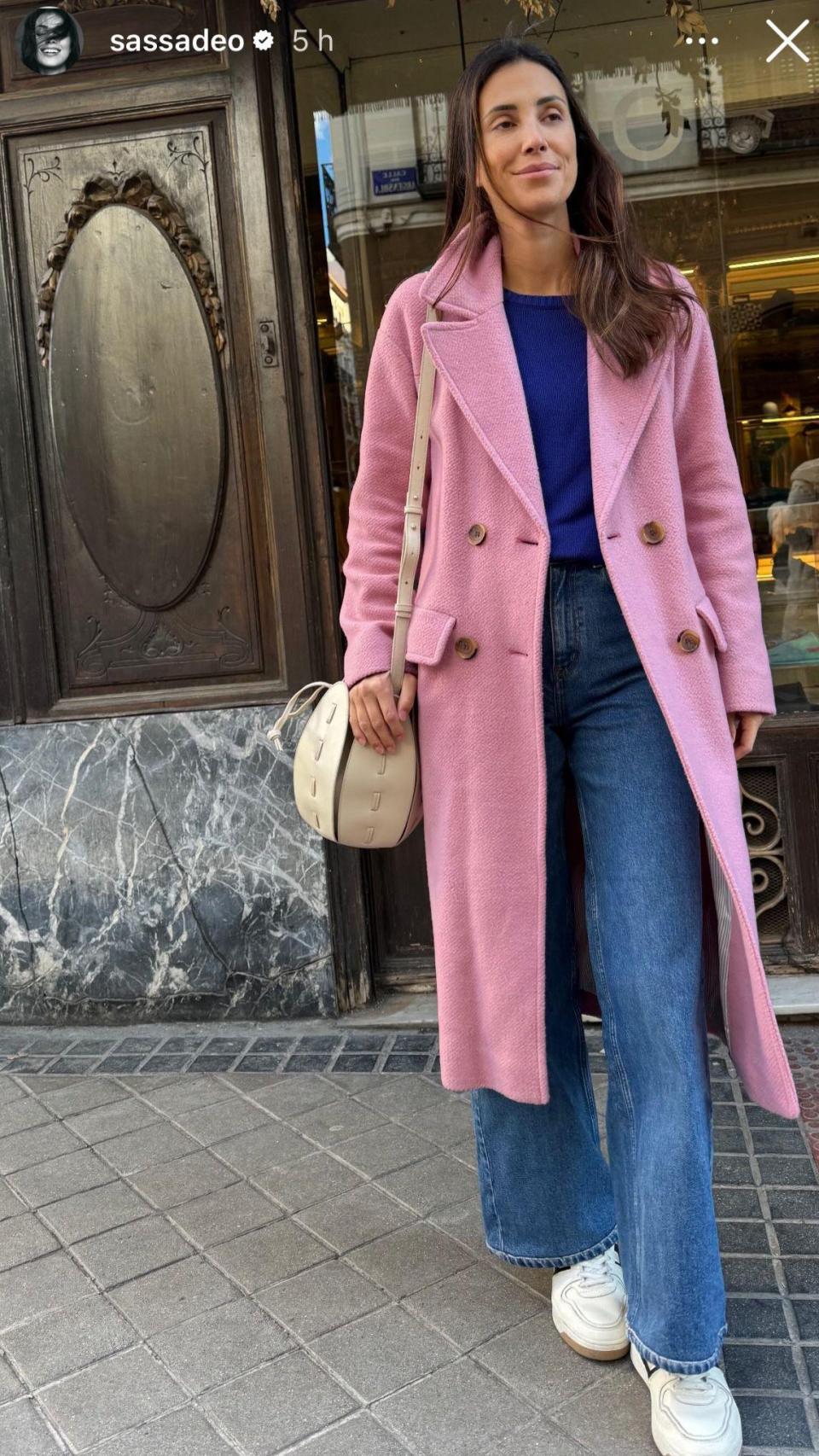 Sassa de Osma, en un 'stories' de Instagram.