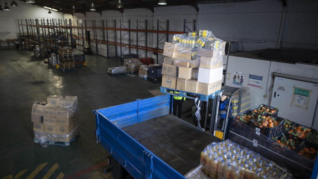 Foto de la situación del Banco de Alimentos de Huelva a 31 de enero.