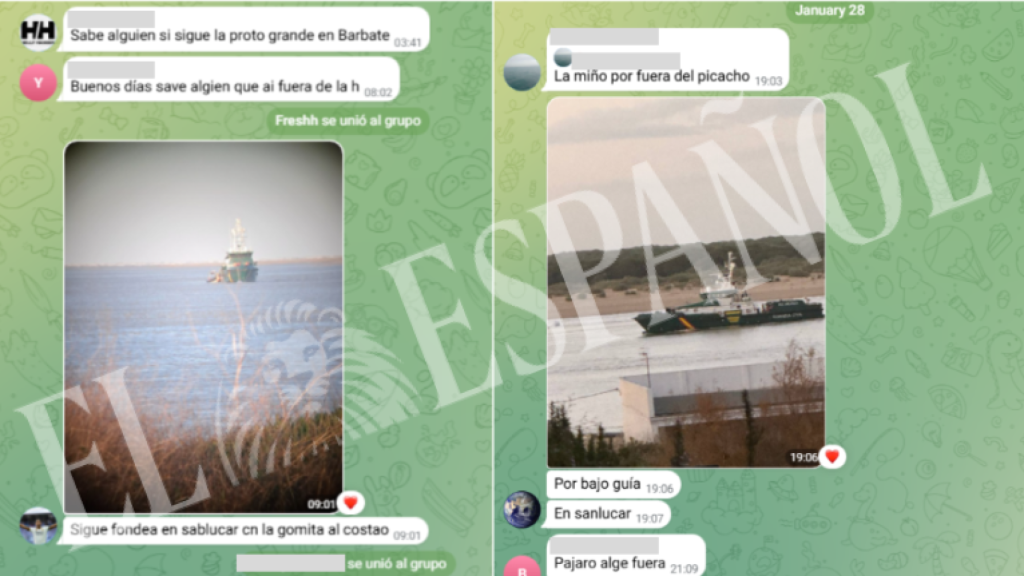 Una de las conversaciones en las que tienen controlados a las patrulleras.