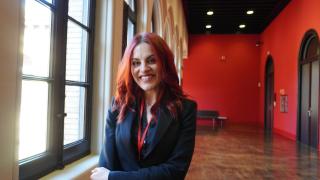 Sara García Alonso en el Paraninfo de Zaragoza este viernes