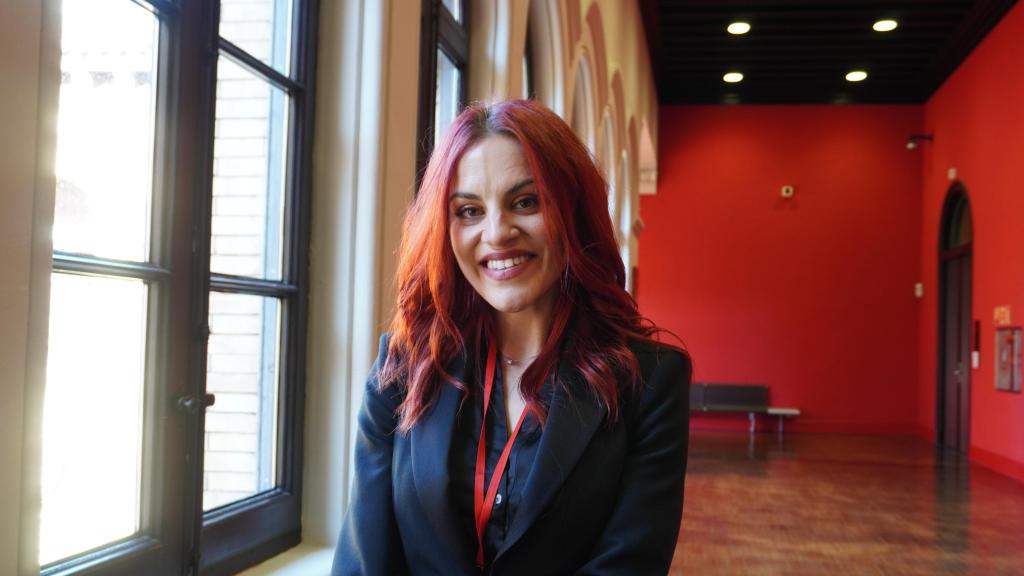 Sara García Alonso en el Paraninfo de Zaragoza este viernes