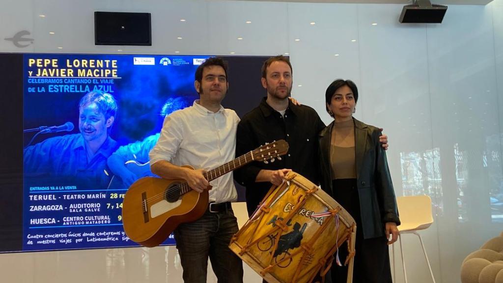 Javier Macipe, Pepe Lorente y Mariela Carabajal.