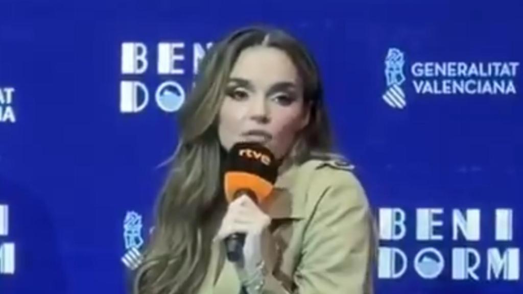 Melody, en la rueda de prensa posterior a la segunda semifinal del Benidorm Fest.