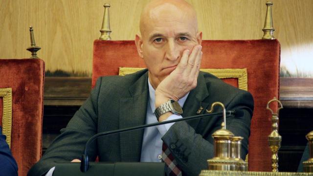 El alcalde de León, José Antonio Diez, en el pleno de este viernes en el Ayuntamiento leonés