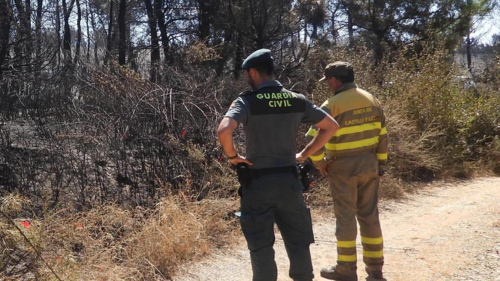 Imagen del incendio del pasado verano en Trabazos