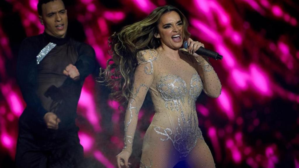 Melody, durante su actuación en la segunda semifinal del Benidorm Fest 2025.