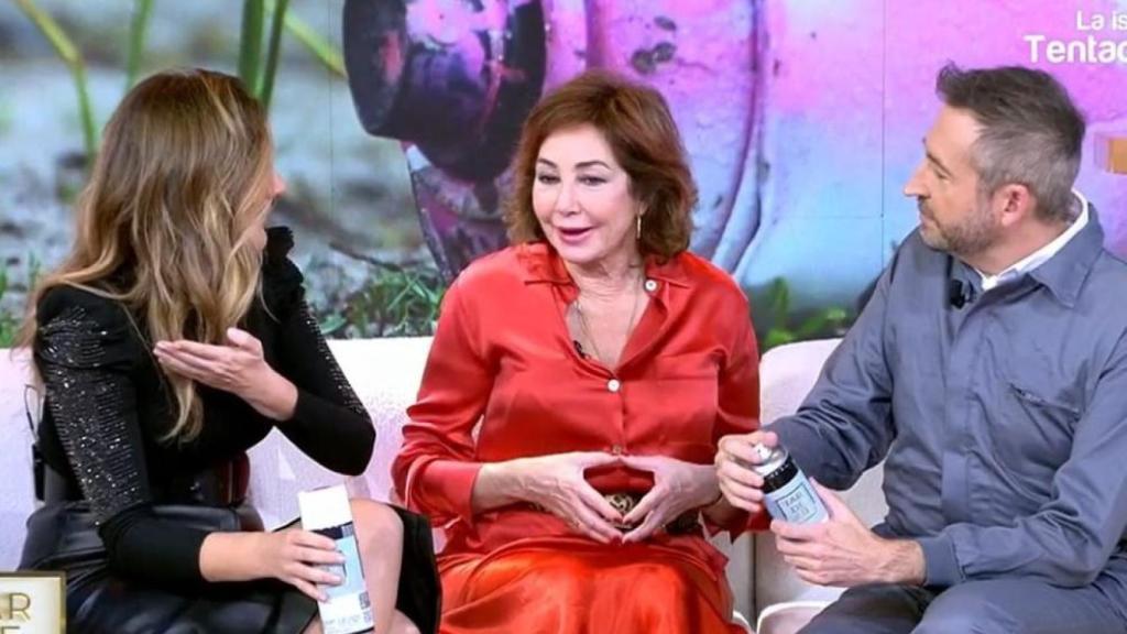 Ana Rosa, en su despedida de 'TardeAR' junto a Verónica Dulanto y Frank Blanco.