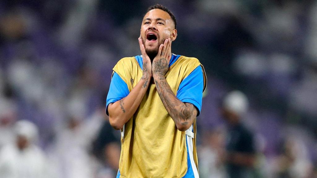 Neymar, durante un partido con el Al Hilal.