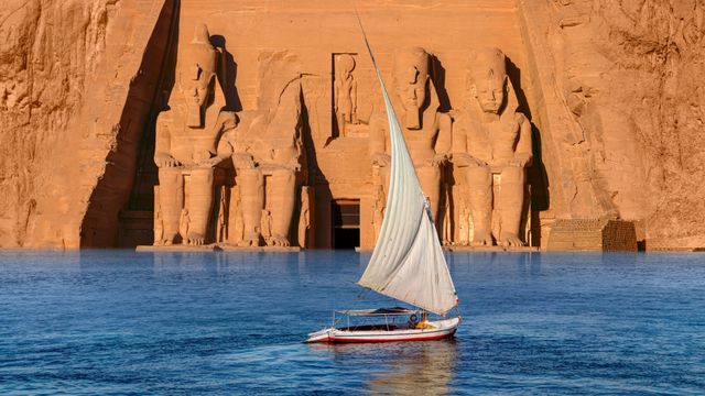 Vista de Abu Simbel, en Egipto